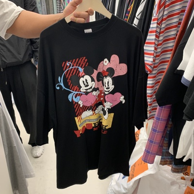 VOTUS 韩国东大门代购2025夏款女装 时尚卡通米奇宽松休闲短袖T恤