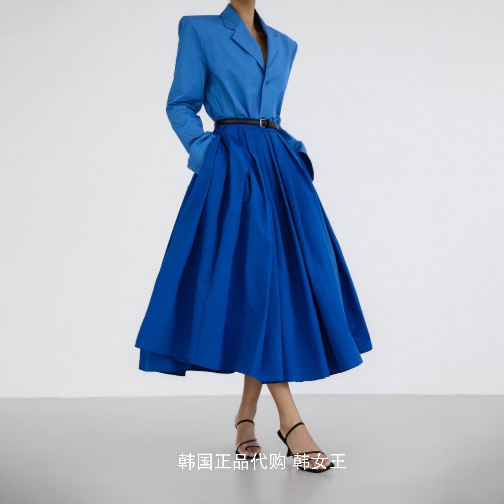 PAPERMOON 韩国代购2024春新款女装 时尚亮色半身裙东大门中长裙