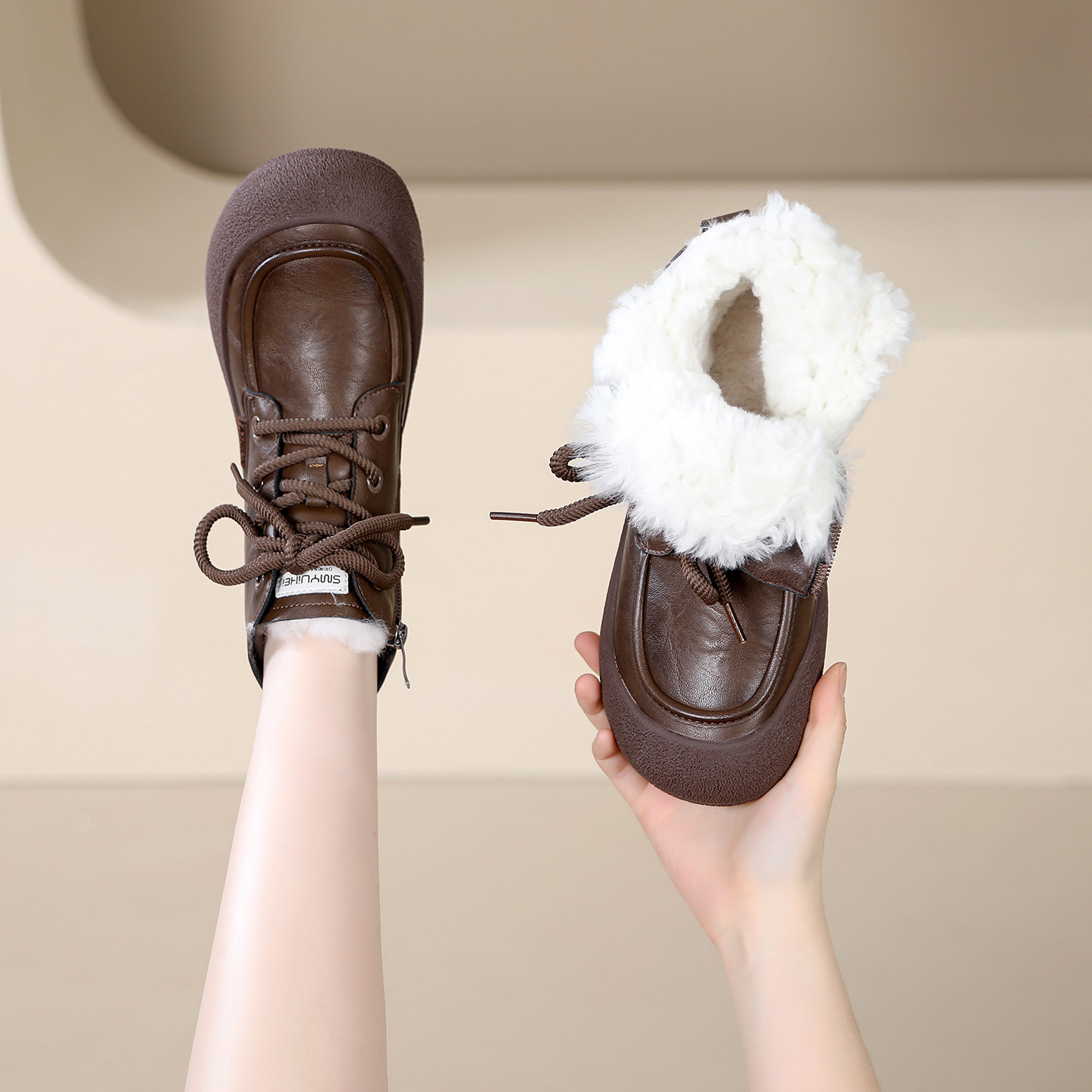 复古厚底马丁靴女2025新款秋冬季软底舒适加绒保暖妈妈短靴大码41,女鞋,马丁靴,淘宝优惠券,粉丝福利购,淘宝优惠卷