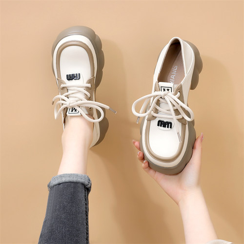 卡恋伊松糕底乐福鞋英伦风