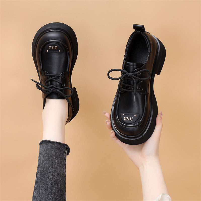 欧货厚底乐福鞋女2025新款春季爆款鞋子黑色单鞋小皮鞋女英伦风,女鞋,乐福鞋（豆豆鞋）,淘宝优惠券,粉丝福利购,淘宝优惠卷