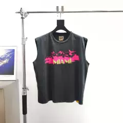 Gallery Dept Miami Black Tank Top in Red and Green