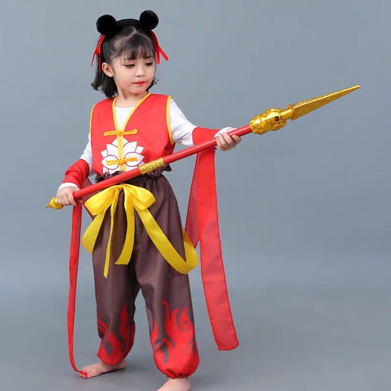 哪咤魔童cosplay哪吒服装衣服降世魔童万圣节同款cos动漫女童表演