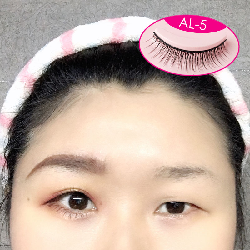 al-5假睫毛单眼皮适用仿真自然裸妆纤长硬梗撑双眼皮初学者肿眼泡