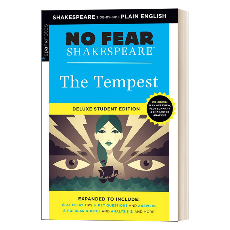 英文原版 Tempest No Fear Shakespeare Deluxe Student Edition  别怕莎士比亚 暴风雨 豪华学生版 英文版 进口英语原版书籍