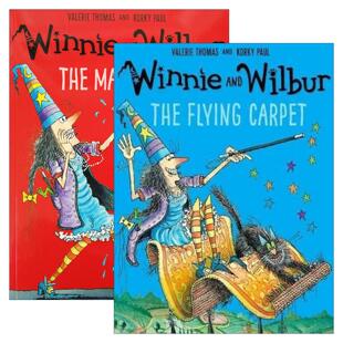 英文原版 Winnie and Wilbur 女巫温妮与黑猫威尔伯系列2册 魔法棒/飞毯 儿童魔法主题绘本 英文版 进口英语原版书籍