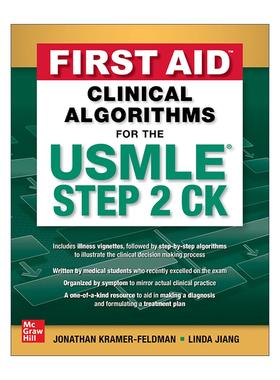 英文原版 First Aid Clinical Algorithms For the Usmle Step 2 CK 临床医学知识 临床算法考点速记 英文版 进口英语原版书籍