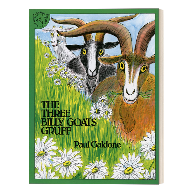 英文原版 The Three Billy Goats Gruff 三只坏脾气的小山羊 大开绘本名家Paul Galdone 英文版 进口英语原版书籍