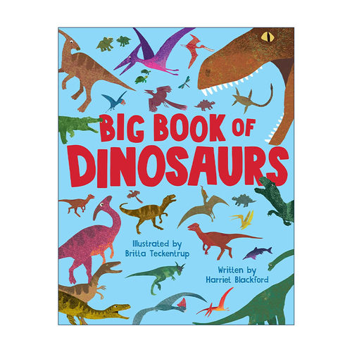 英文原版 Big Book of Dinosaurs 恐龙 大书 精装 图画书 博洛尼亚获奖插画师Britta Teckentrup 英文版 进口英语原版书籍
