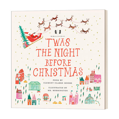 英文原版绘本 Twas the Night Before Christmas 圣诞节前夜 经典节日温馨故事精美绘本 孩子睡前读物 英文版 进口英语原版书籍