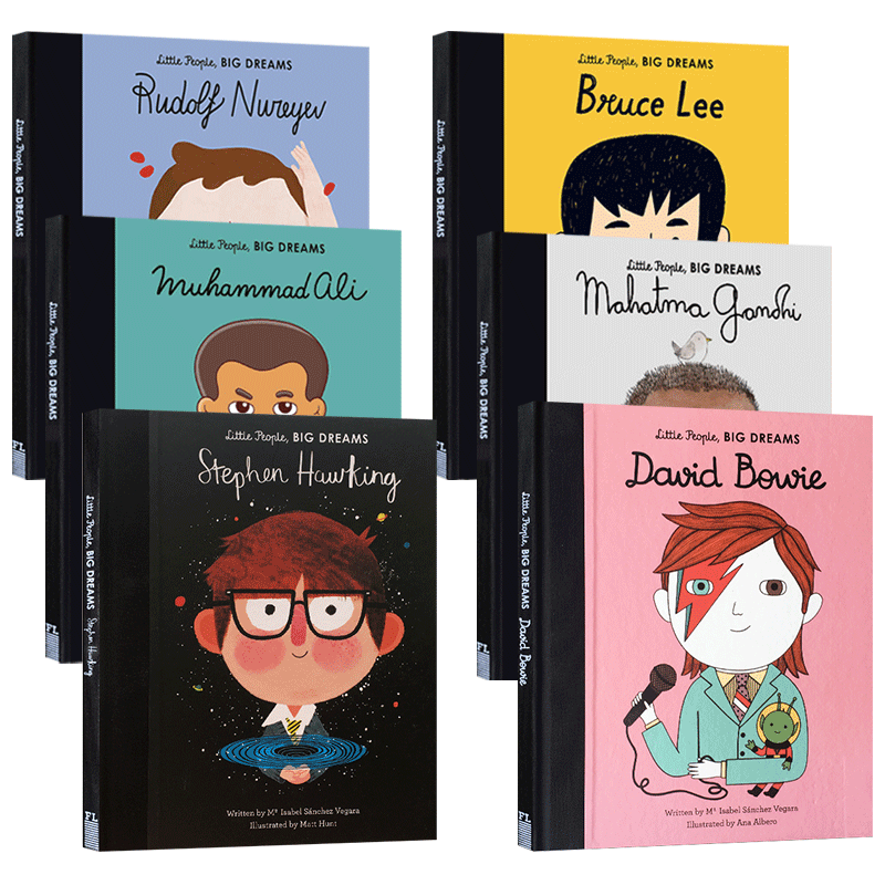 小人物大梦想系列绘本 6册套装 Little People Big Dreams 英文原版 儿童启蒙英语绘本 小男孩传记篇 精装艺术读物 进口书籍