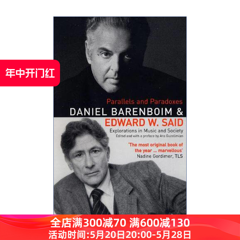 Parallels & Paradoxes 在音乐与社会中探寻 巴伦博依姆、萨依德谈话录进口原版英文书籍 书籍/杂志/报纸 艺术类原版书 原图主图