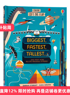 英文原版 Lift-the-flap Biggest  Fastest  Highest  Strongest 尤斯伯恩翻翻学 绘本 大快高壮 儿童科普 英文版 进口英语书籍