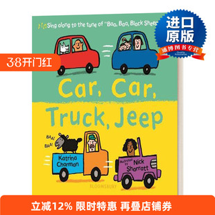 Car, Car, Truck, Jeep 汽车汽车卡车吉普车进口原版英文书籍