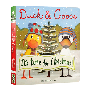 英文原版 Duck and Goose It's Time for Christmas 小黄鸭与小白鹅 圣诞节到了 纸板书 英文版 进口英语原版书籍
