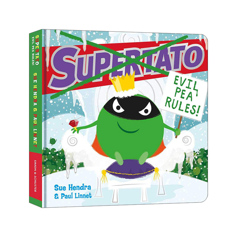 英文原版绘本 Supertato Evil Pea Rules土豆超人邪恶豌豆 Sue Hendra& Paul Linnet纸板书英文版进口英语原版书籍