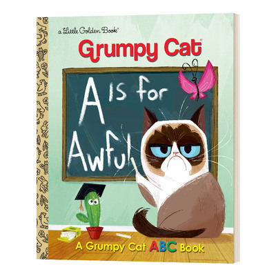 英文原版 A Is for Awful A Grumpy Cat ABC Book A代表可怕 跟不爽猫学ABC 兰登书屋精装小金书 英文版 进口英语原版书籍