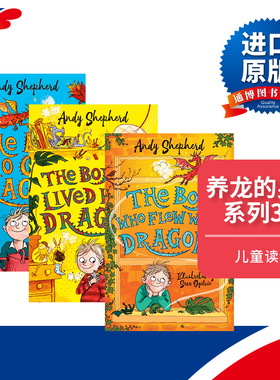 养龙的男孩系列3册 The Boy Who Grew Lived Flew with Dragons 英文原版 英文版儿童英语章节书 进口原版学生课外阅读书籍