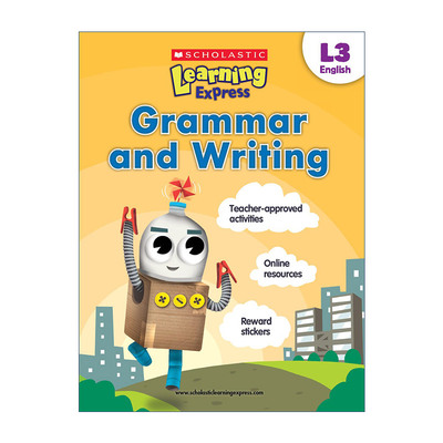 英文原版 Scholastic Learning Express L3 Grammar and Writing 学乐学习列车系列练习册L3 语法与写作 英文版 进口英语原版书籍