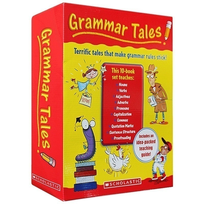 学乐语法故事图画书盒装10册 Grammar Tales Box Set 英文原版书 英语语法系统学习用书 儿童英语故事绘本 进口英语书籍Scholastic