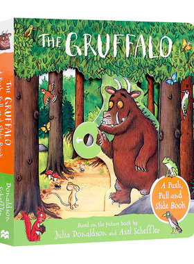 英文原版绘本 The Gruffalo A Push Pull and Slide Book 咕噜牛 机关操作纸板书 英文版 进口英语原版书籍