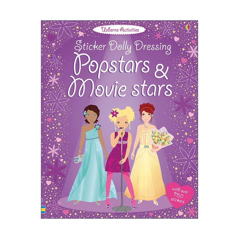 英文原版 Sticker Dolly Dressing Popstars & Movie Stars 多莉贴纸 歌星和影星 英文版 进口英语原版书籍