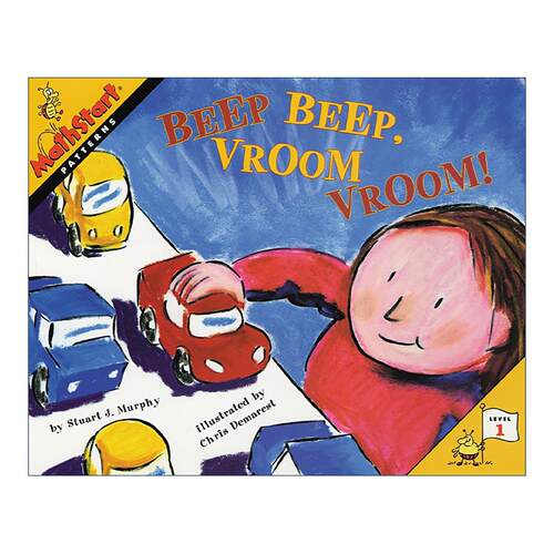 英文原版 Mathstart Level 1 Beep Beep Vroom Vroom 数学启蒙绘本1级 英文版 进口英语原版书籍