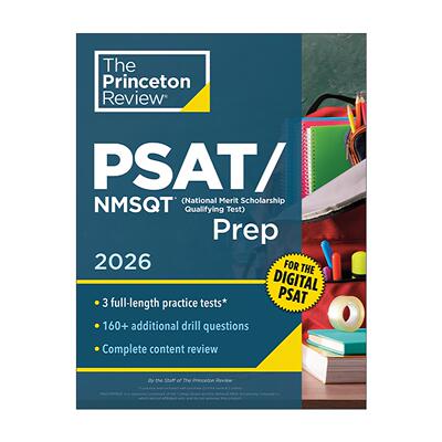 英文原版 Princeton Review PSAT NMSQT Prep 2026 普林斯顿美国中学生初步学术评估测试备考用书 2026 英文版 进口英语原版书籍