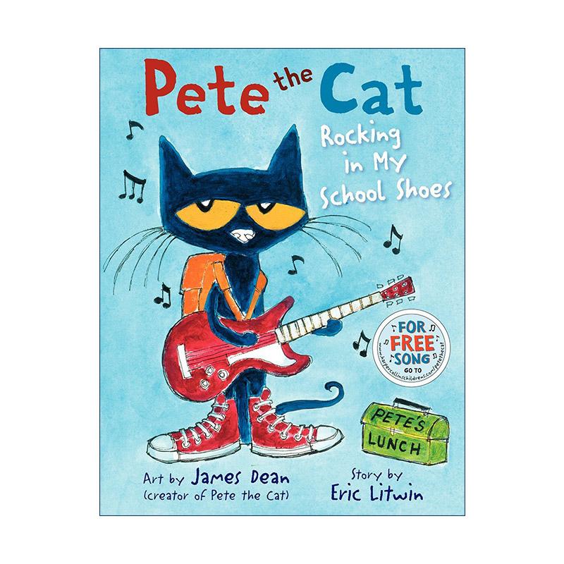 英文原版 Pete the Cat Rocking in My School Shoes 穿着我的校鞋玩摇滚 精装图画书 英文版 进口英语原版书籍