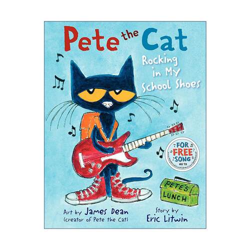 英文原版 Pete the Cat Rocking in My School Shoes 穿着我的校鞋玩摇滚 精装图画书 英文版 进口英语原版书籍