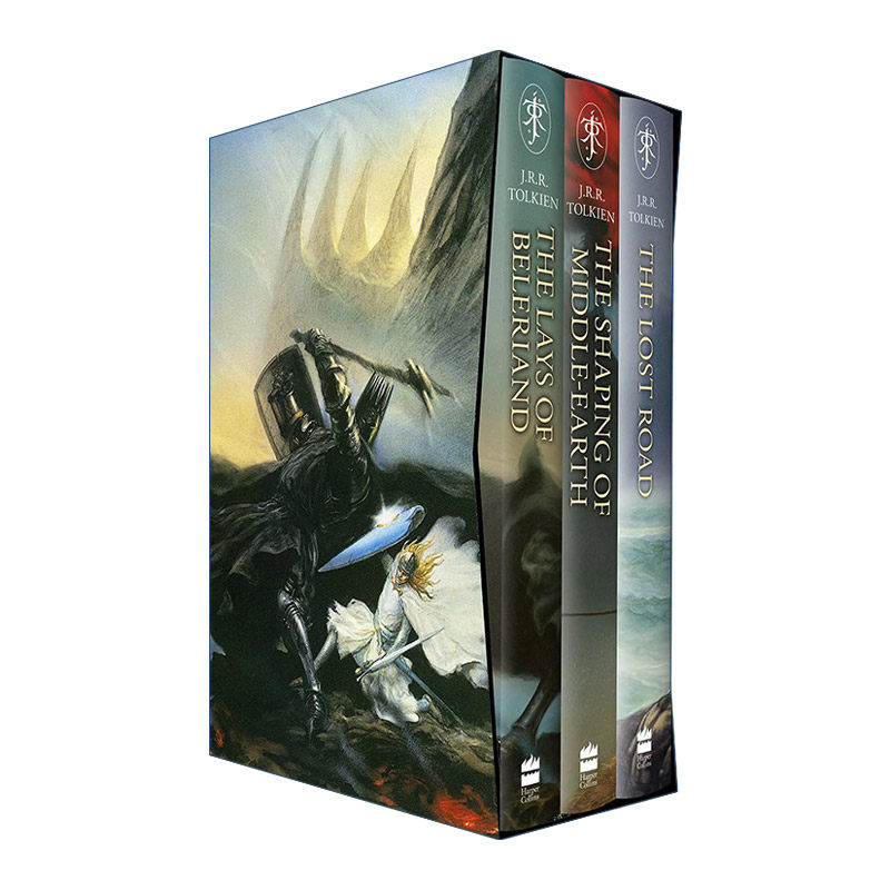英文原版 The History of Middle-Earth 2 托尔金中土世界的历史三册盒装 贝尔兰的歌谣 中土的形成 失落的路 精装 英文版