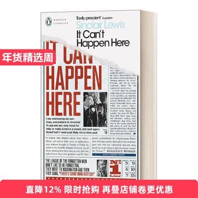 It Can't Happen Here 这是不可能发生的 企鹅现代经典进口原版英文书籍