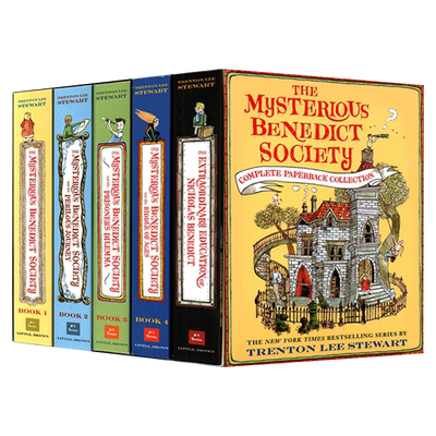 英文原版 The Mysterious Benedict Society Complete Collection 天才神秘会社5册套装 儿童冒险推理侦探小说 英文版