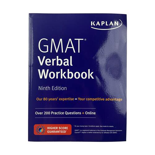 英文原版GMAT Verbal Workbook卡普兰GMAT逻辑推理练习册  第9版进口书籍