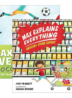 英文原版 Max Explains Everything 麦克斯解释一切系列2册 儿童精装搞笑故事绘本 英文版 进口英语原版书籍