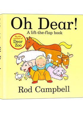 英文原版 Oh Dear 亲爱的 低幼儿童启蒙认知纸板翻翻书 动物园作者Rod Campbell 英文版 进口英语原版书籍