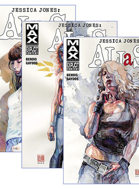 英文原版 Jessica Jones Alias 杰茜卡·琼斯 别名系列3册 蜘蛛侠 复仇者联盟 漫威漫画 Brian Michael Bendis  进口原版书