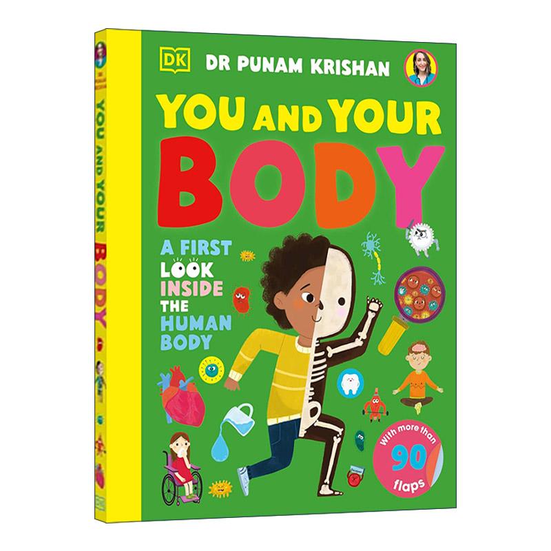 英文原版 You and Your Body 你和你的身体 DK儿童科学科普百科纸板翻翻书 BBC节目常驻医生Dr Punam Krishan 进口英语原版书籍
