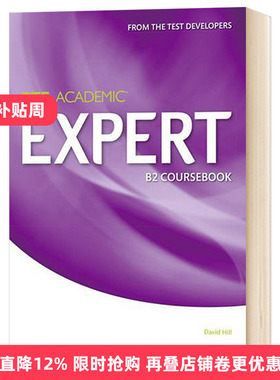 PTE学术英语考试B2教材 Expert Pearson Test of English Academic B2 Standalone Coursebook PTE 英文原版 培生学生用书 英文版