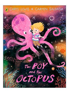 英文原版 The Boy and the Octopus 男孩与章鱼 西班牙插画家Carmen Saldana 儿童绘本 英文版 进口英语原版书籍