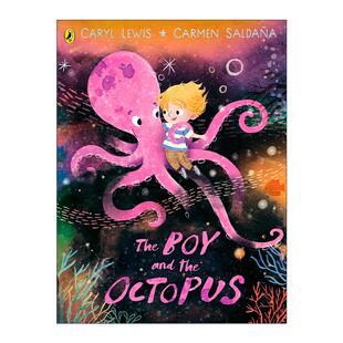英文原版 The Boy and the Octopus 男孩与章鱼 西班牙插画家Carmen Saldana 儿童绘本 英文版 进口英语原版书籍