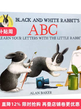 Black and White Rabbit's ABC 黑色和白色的兔子的ABC进口原版英文书籍