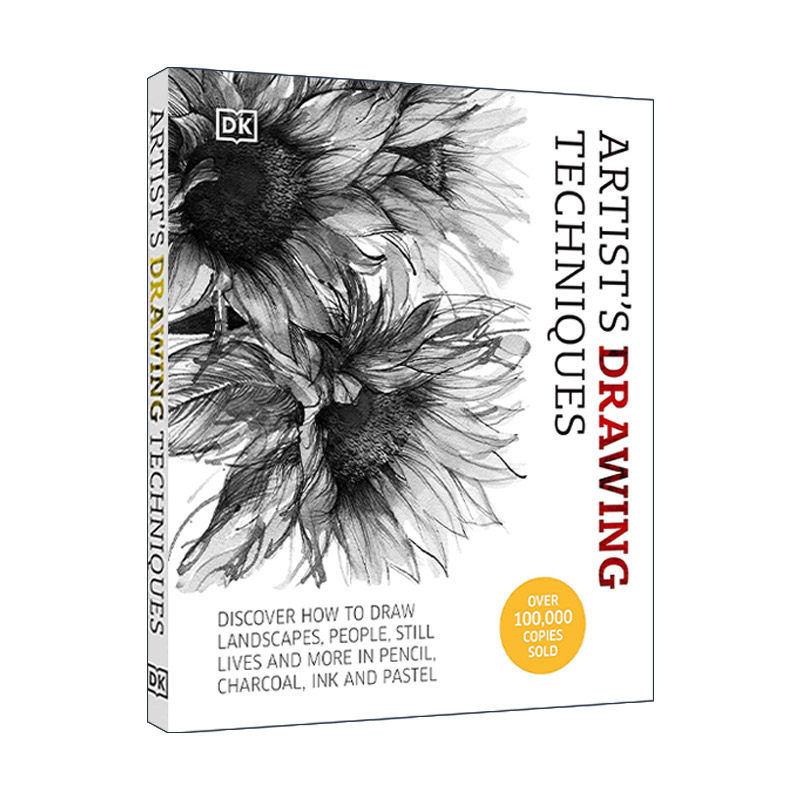 英文原版 Artist's Drawing Techniques 艺术家的绘画技法 铅笔 炭笔 钢笔 粉蜡笔 新版精装 英文版 进口英语原版书籍
