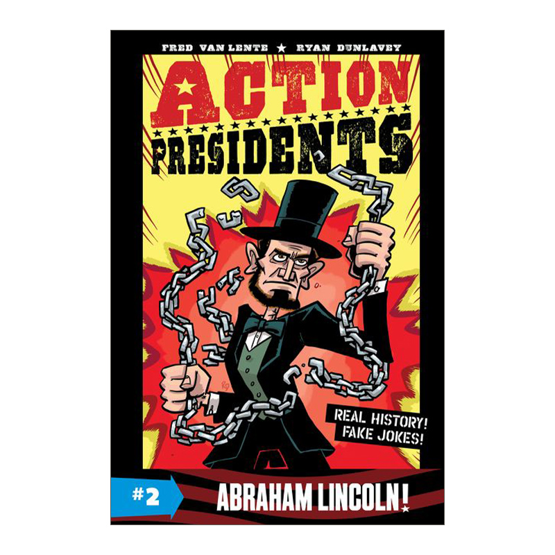英文原版 Action Presidents 2 Abraham Lincoln 美国总统科普读物 亚伯拉罕林肯 全彩漫画 英文版 进口英语原版书籍