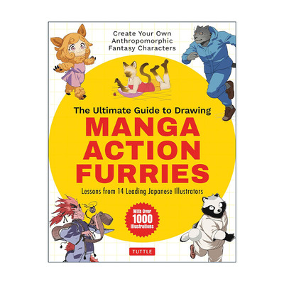 英文原版 Ultimate Guide to Drawing Manga Action Furries 绘制漫画动作类拟人角色终极指南 兽人 福瑞 绘画技巧 玄光社 英文版