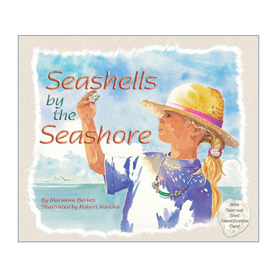 英文原版 Seashells by the Seashore 海边的贝壳 儿童数数启蒙绘本 纸板书 大自然之歌系列作者Marianne Berkes 进口英语原版书籍