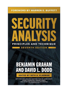 英文原版 Security Analysis 证券分析 第7版 巴菲特前言 华尔街教父 价值投资理论奠基人本杰明格雷厄姆 英文版进口英语原版书籍