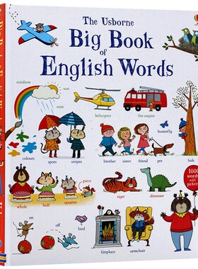 The Usborne Big Book of English Words 1000个单词大书进口原版英文书籍