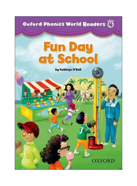 英文原版 Oxford Phonics World Readers: Level 4: Fun Day at School 牛津英语自然拼读4阶 在学校的快乐一天 进口英语原版书籍