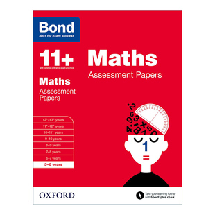 Papers Bond Assessment 英文版 书籍 英文原版 6岁 Maths 牛津邦德英国小升初测试卷练习册 Years 进口英语原版 英语